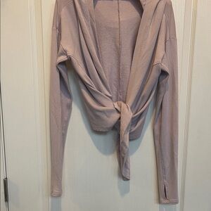 Athleta Lightweight Tie-Front Top in Muted Mauve